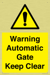 Warning Automatic Gate Keep Clear